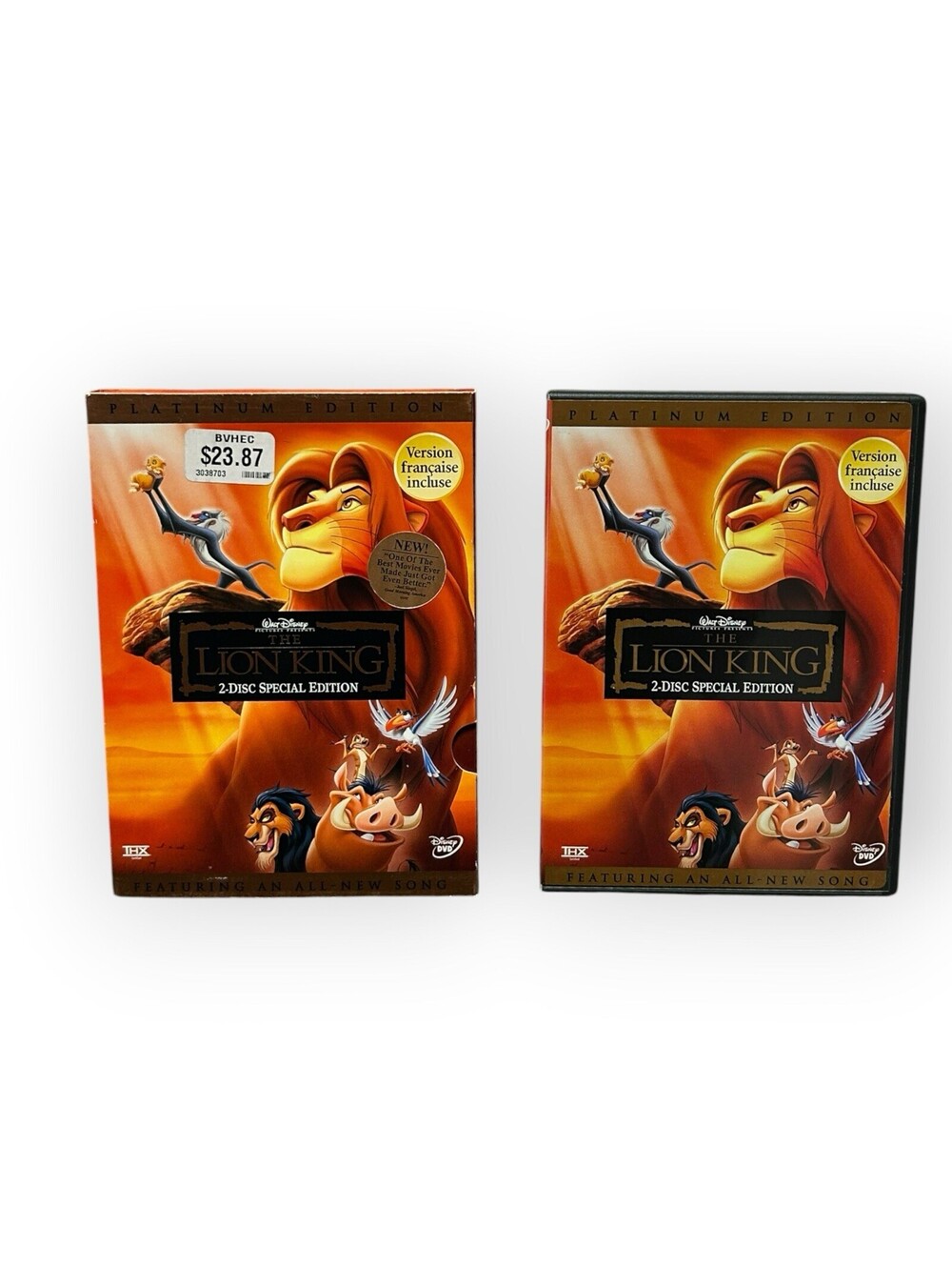 The Lion King DVD 2-Disc Set Platinum Edition Disney Region 1
